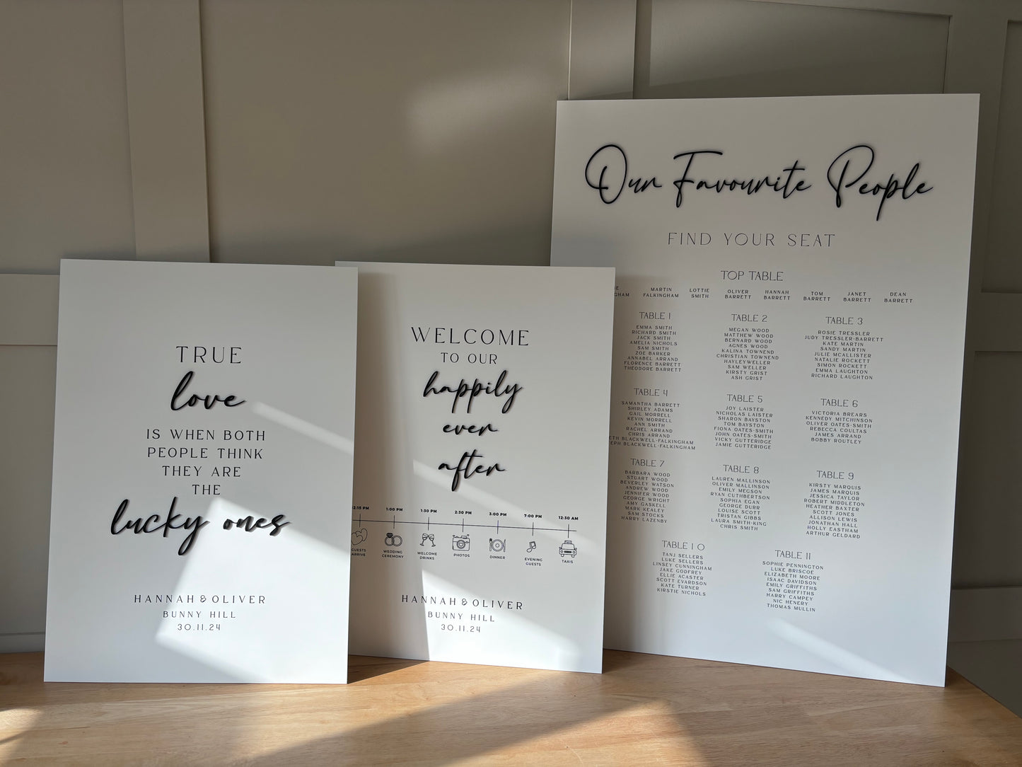 Monochrome Wedding Signage