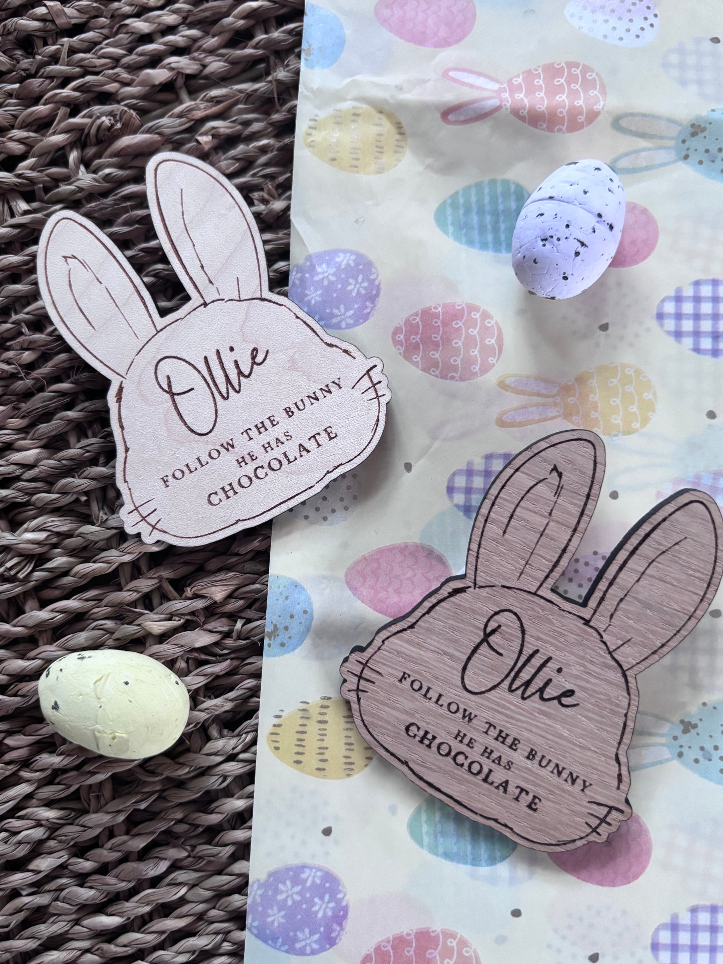 Personalised Easter Bunny Badges