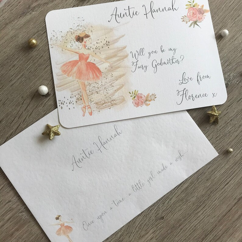 Personalised Fairy Godmother Proposal Scratchcard