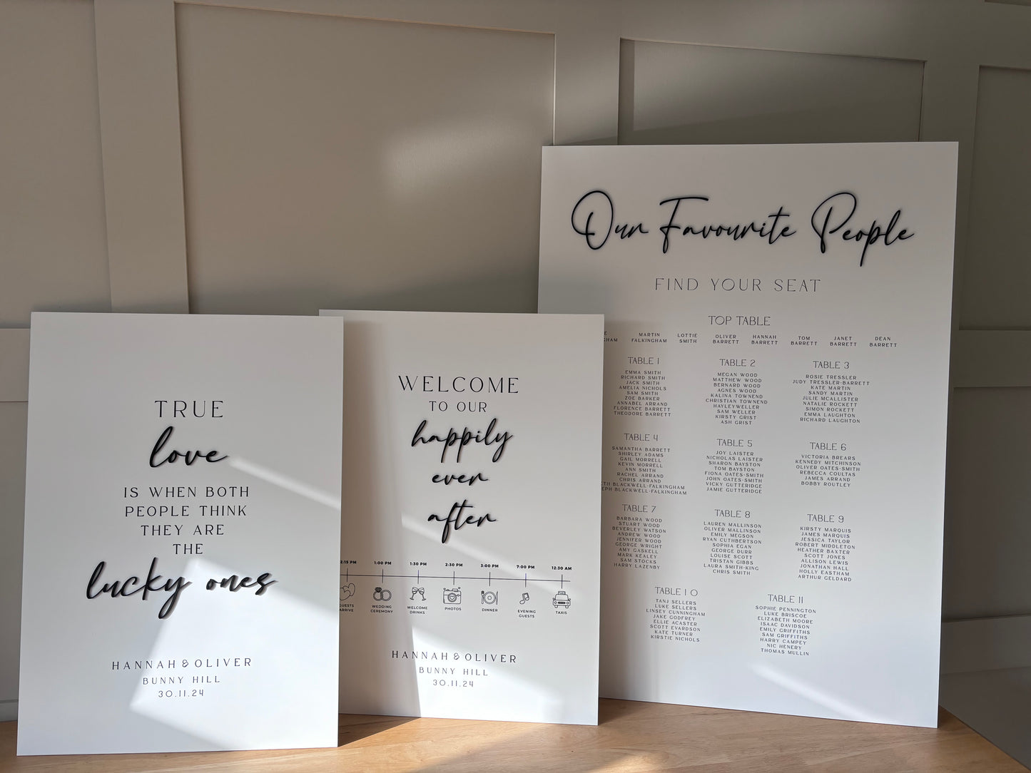 Monochrome Wedding Signage