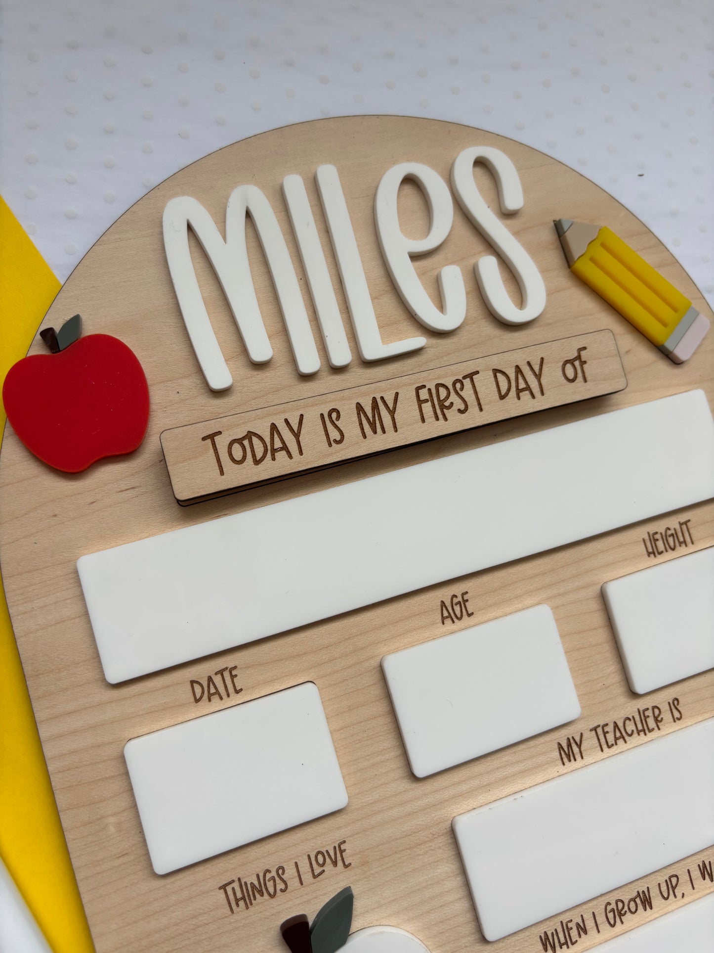 First Day of School Board - Apple