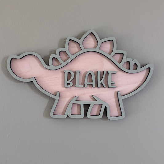 Dinosaur Bedroom Door Personalised Plaque