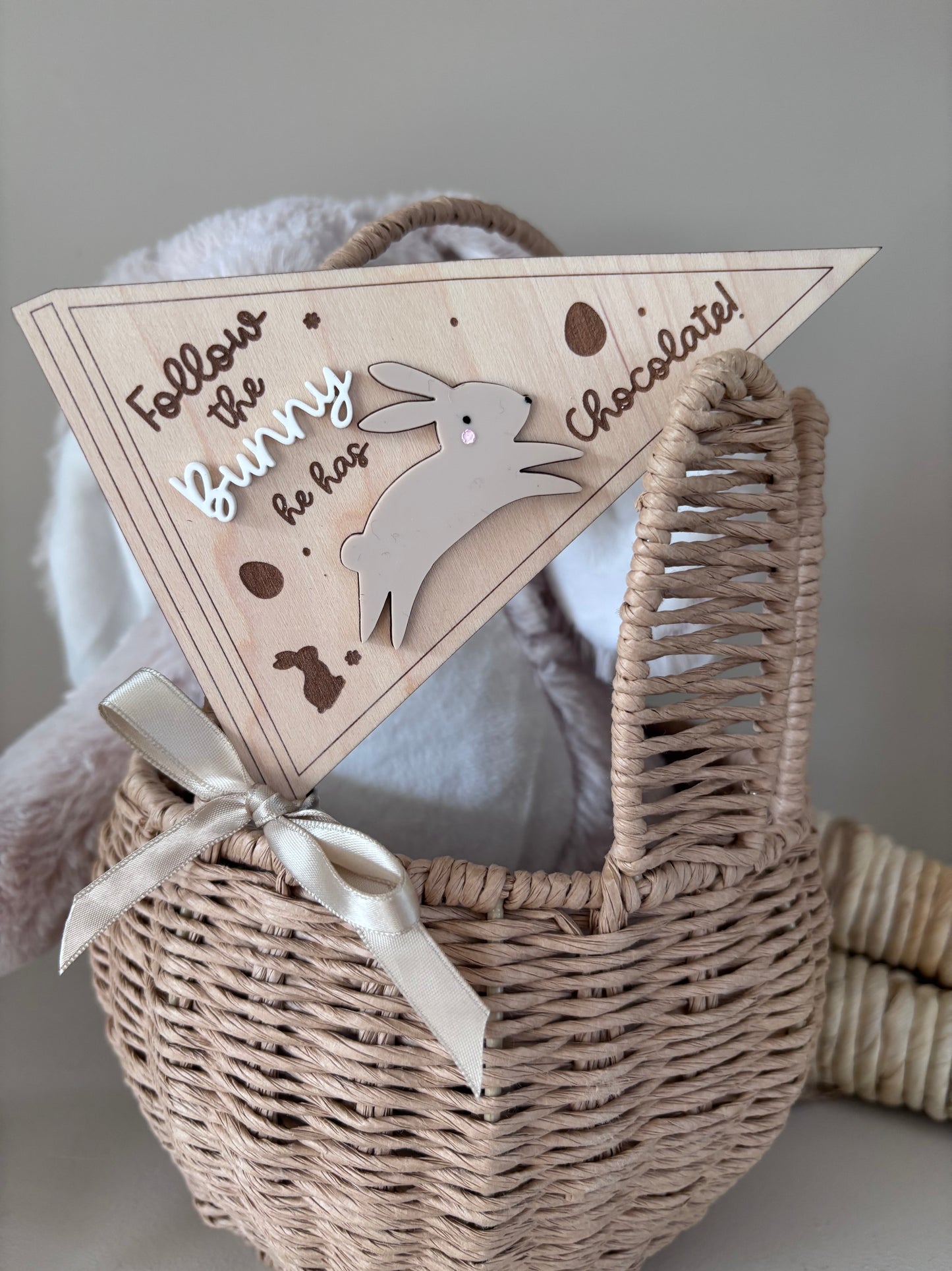 Easter Mini Flag Chocolate Bunny