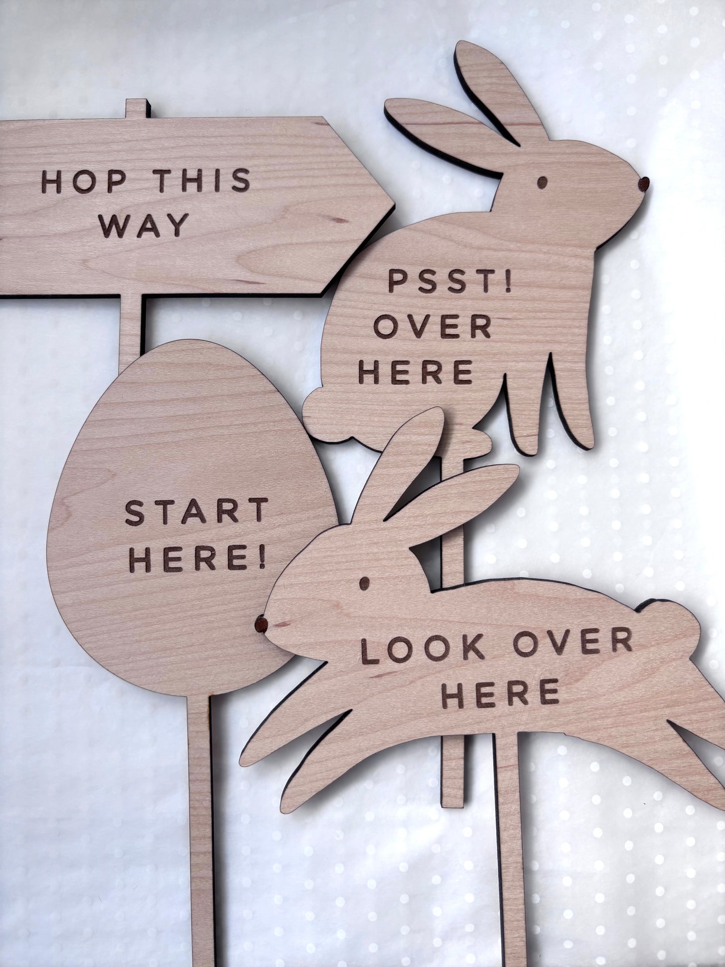 Easter Egg Hunt Sign Set of 4