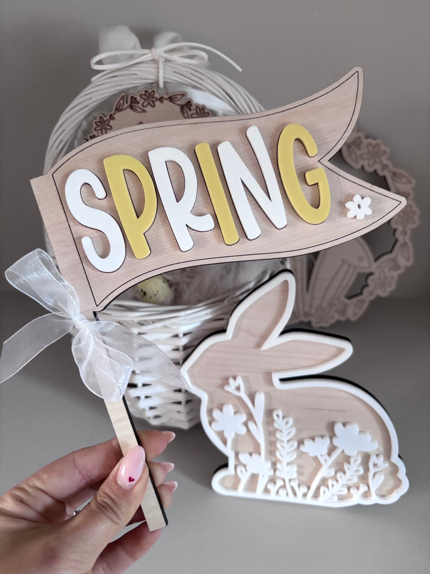 Spring Wooden Flag