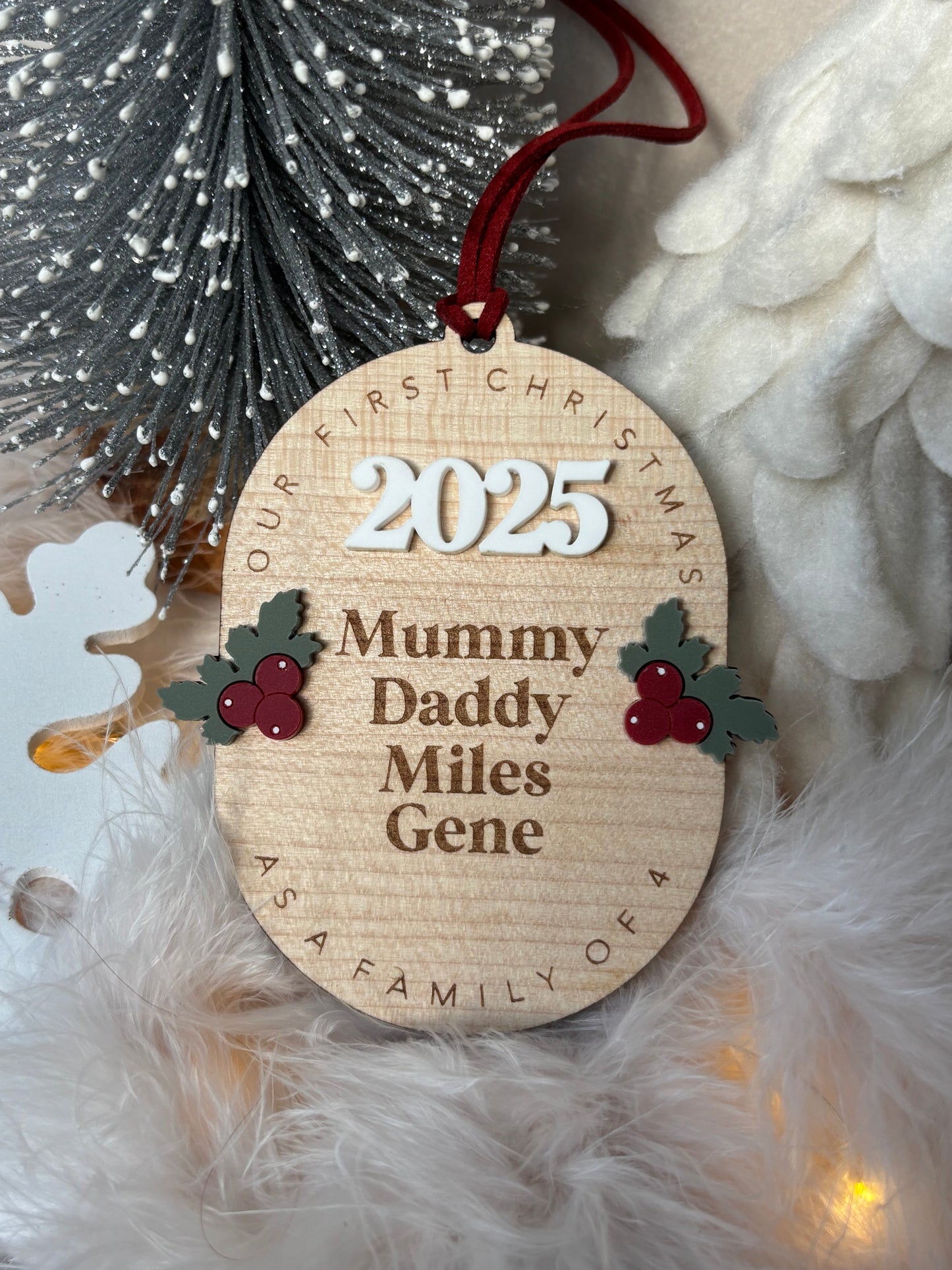 Personalised Family Christmas Keepsake Bauble