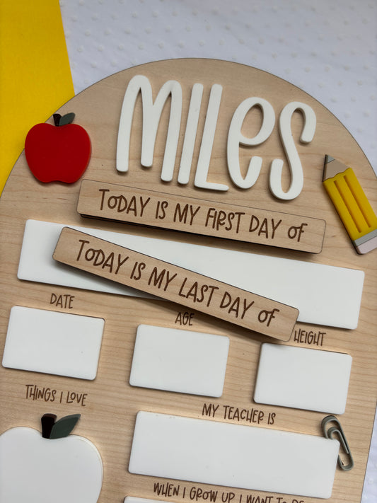 First Day of School Board - Apple