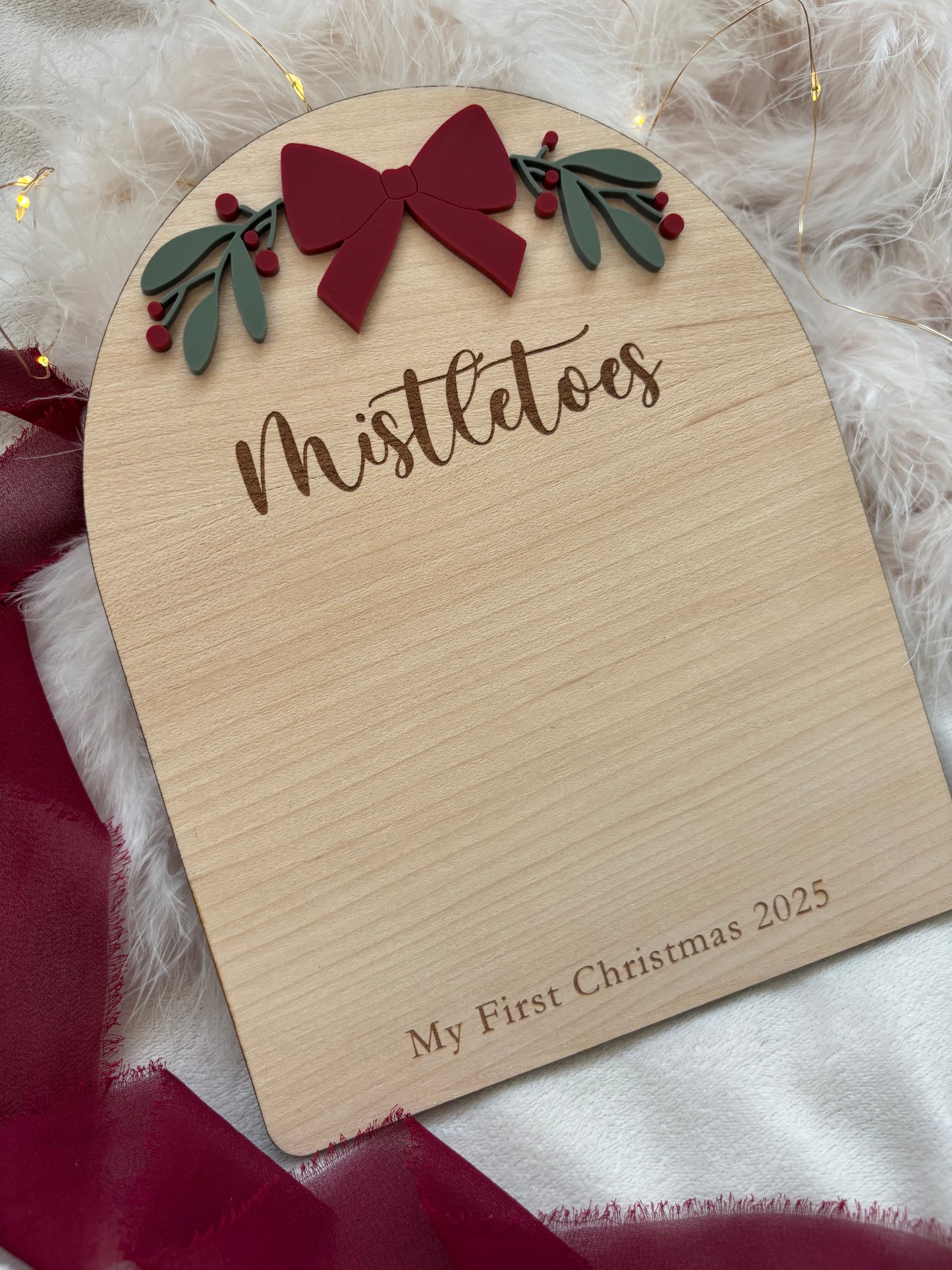 Mistletoes Footprint Plaque