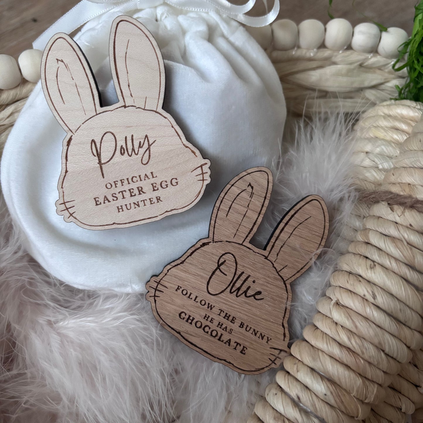 Personalised Easter Bunny Badges