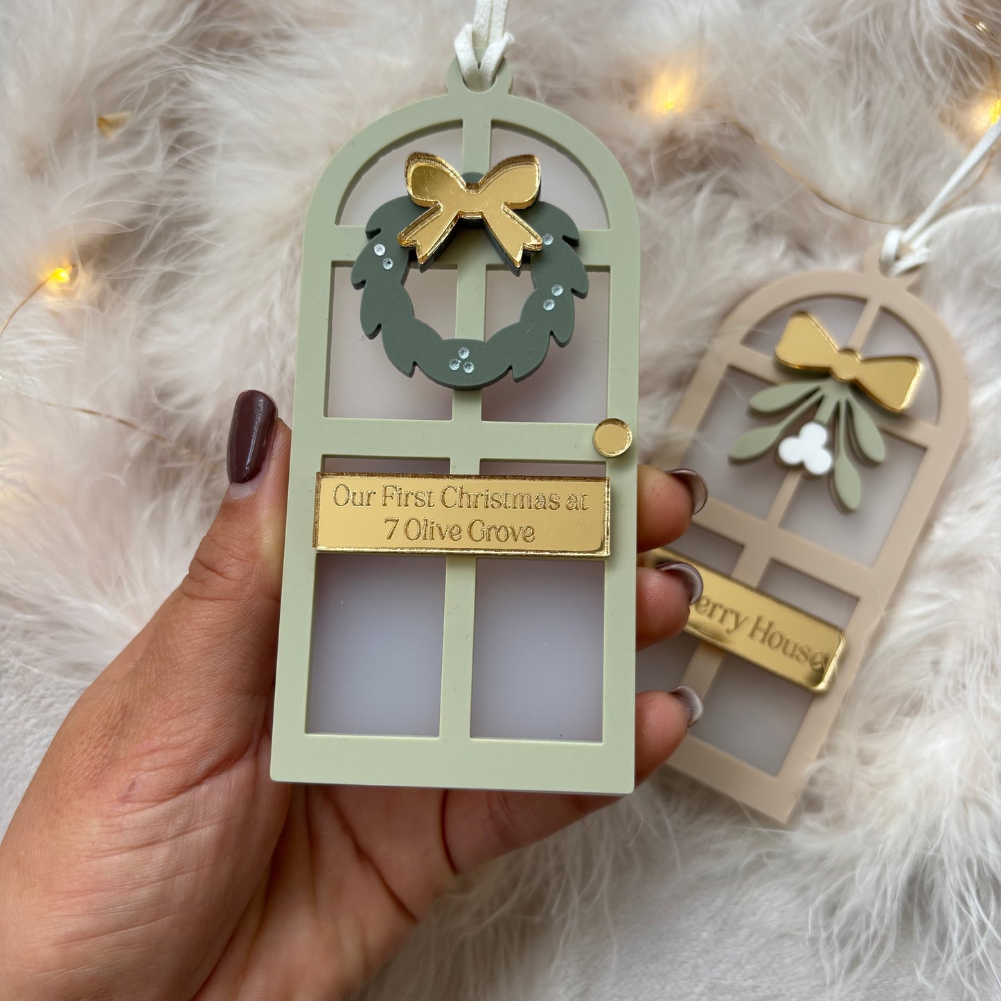 Christmas at Home Personalised Front Door Bauble