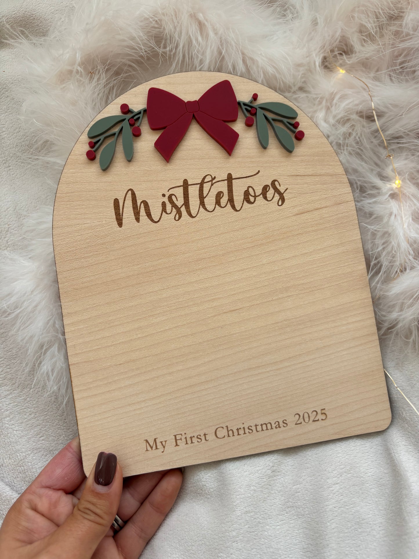 Mistletoes Footprint Plaque