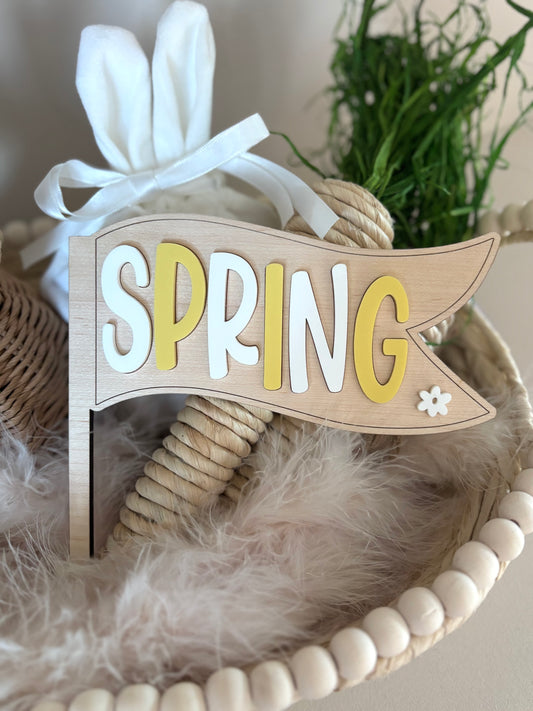 Spring Wooden Flag