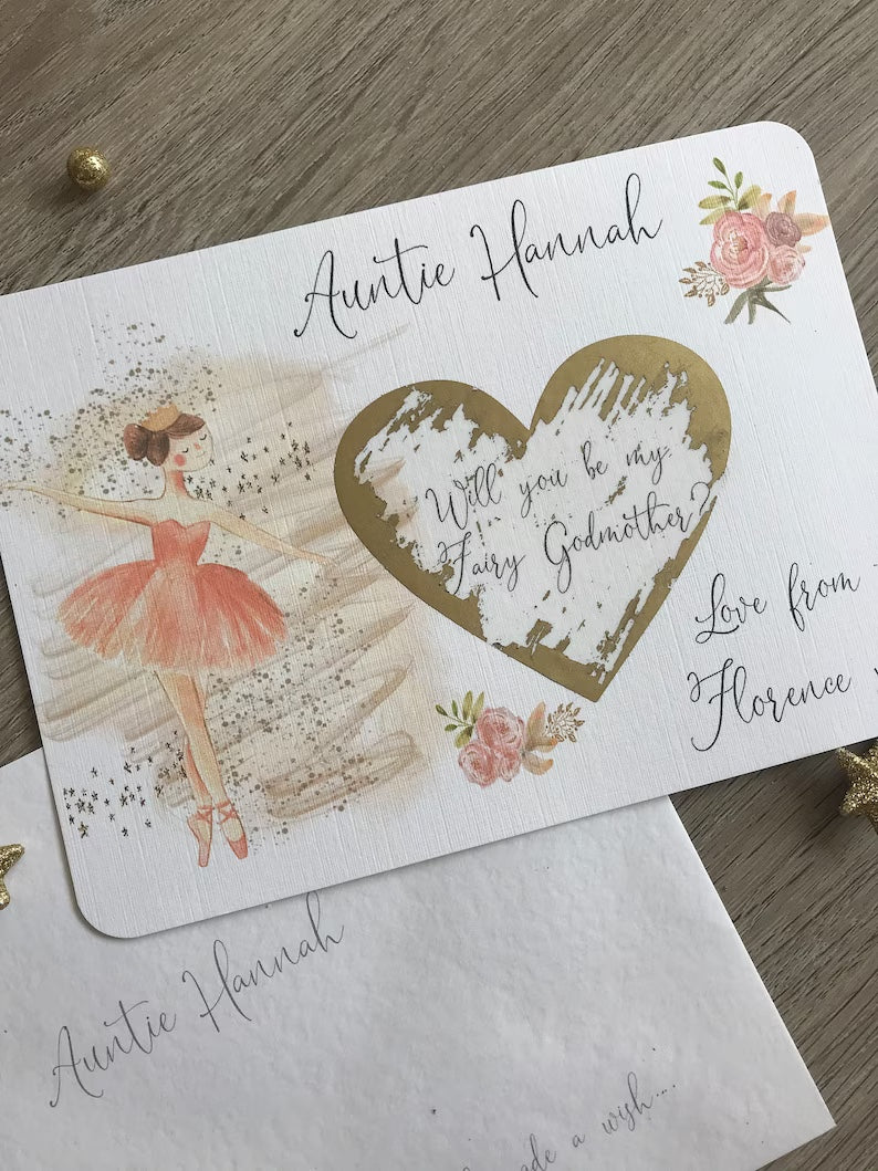 Personalised Fairy Godmother Proposal Scratchcard