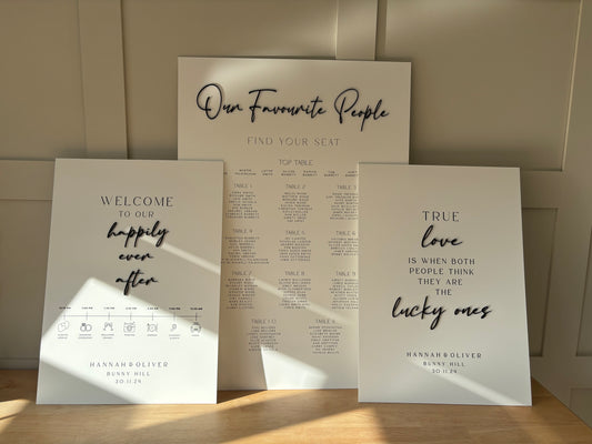 Monochrome Wedding Signage