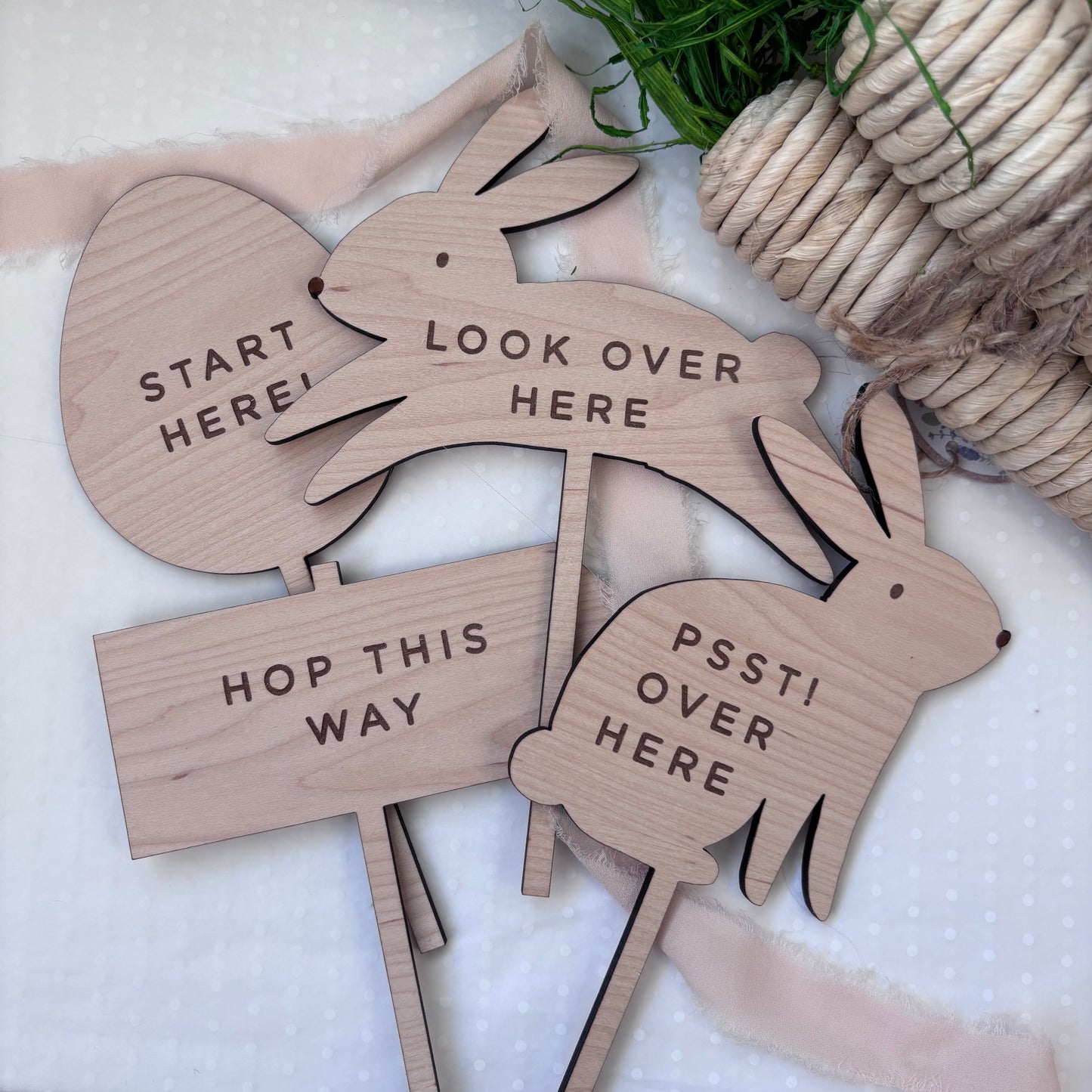 Easter Egg Hunt Sign Set of 4