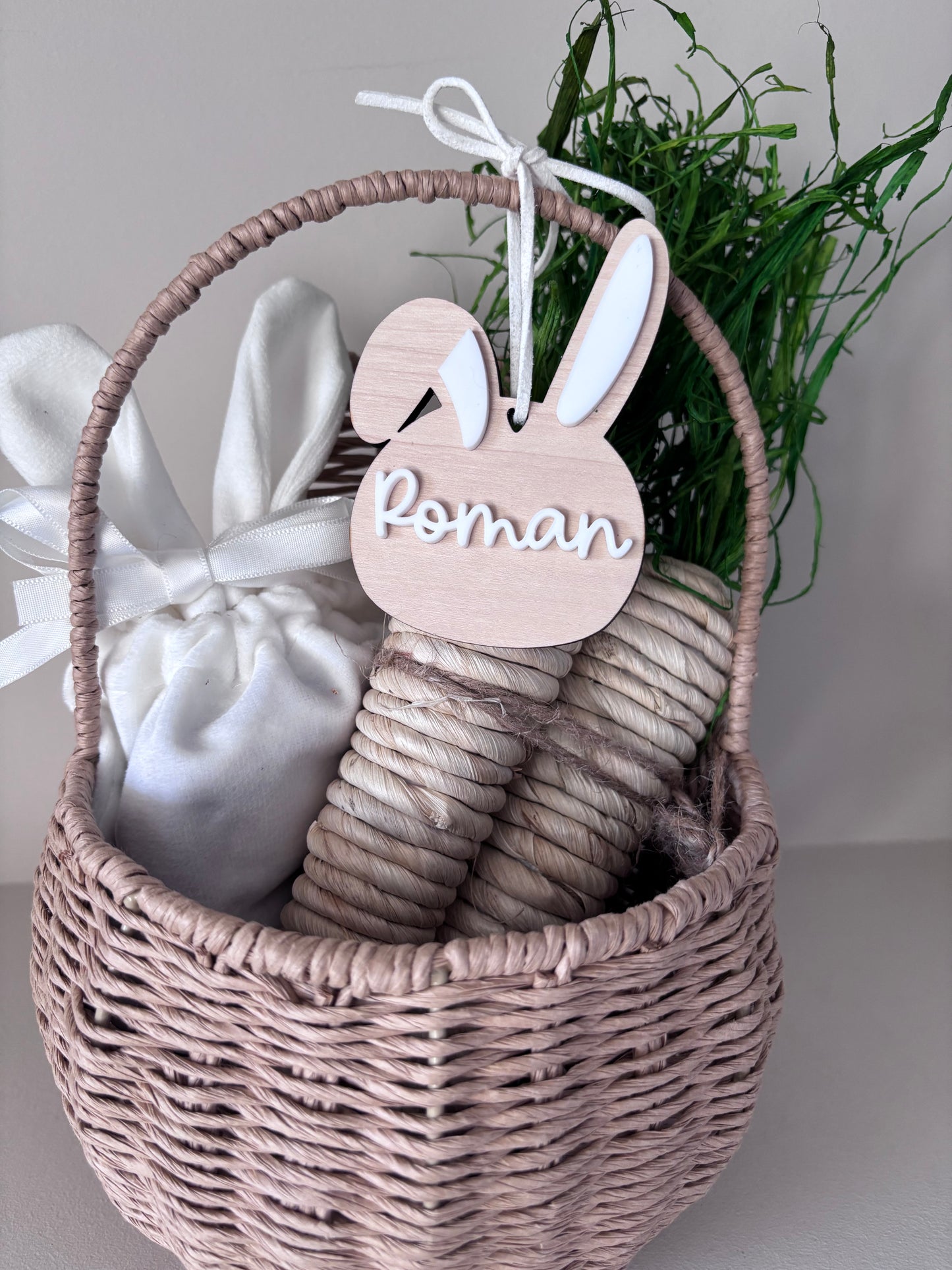 Personalised Easter Egg and Bunny Basket Tag