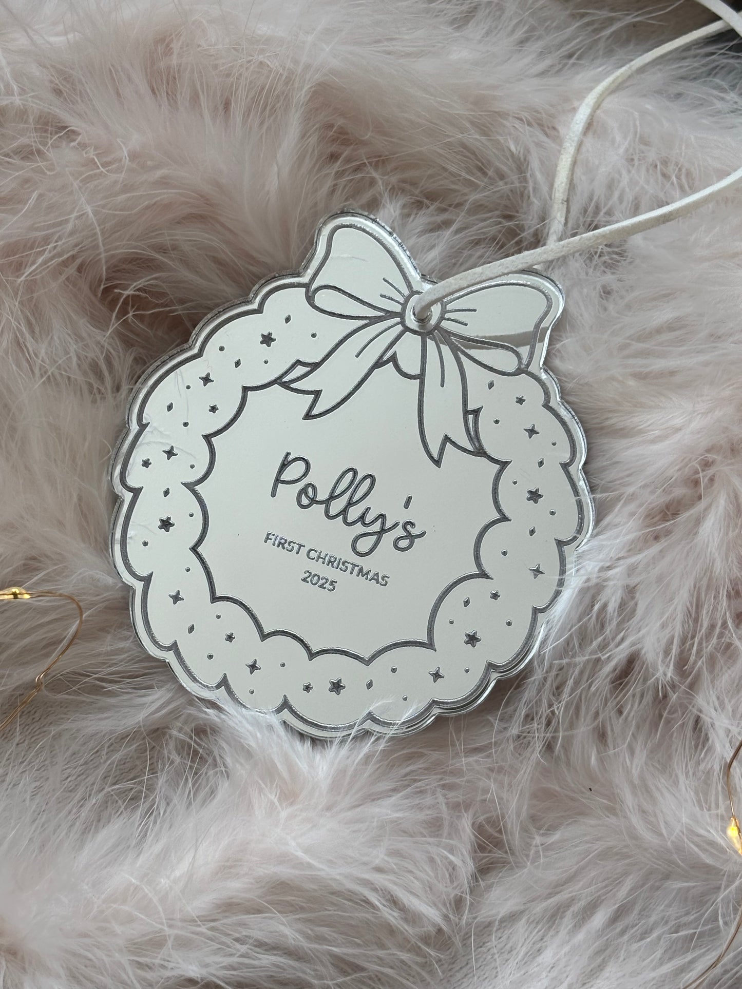 Personalised Christmas Wreath Bauble