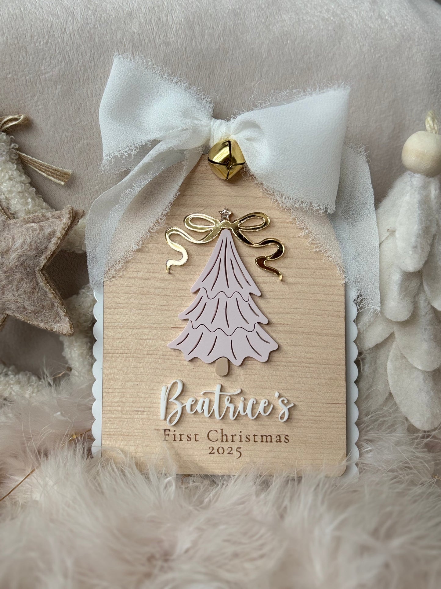 First Christmas Photo Plaque & Bauble - Christmas Tree