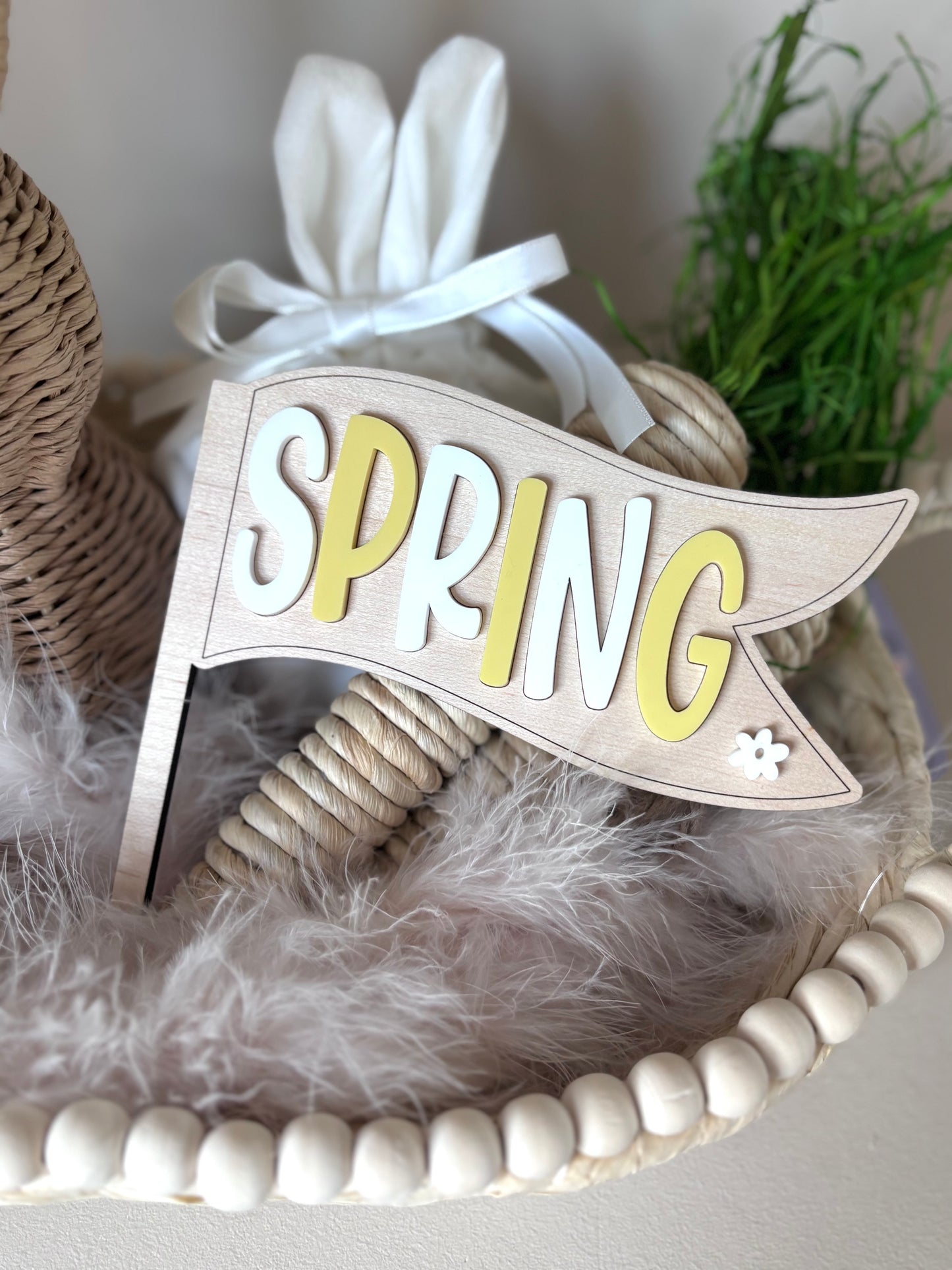 Spring Wooden Flag