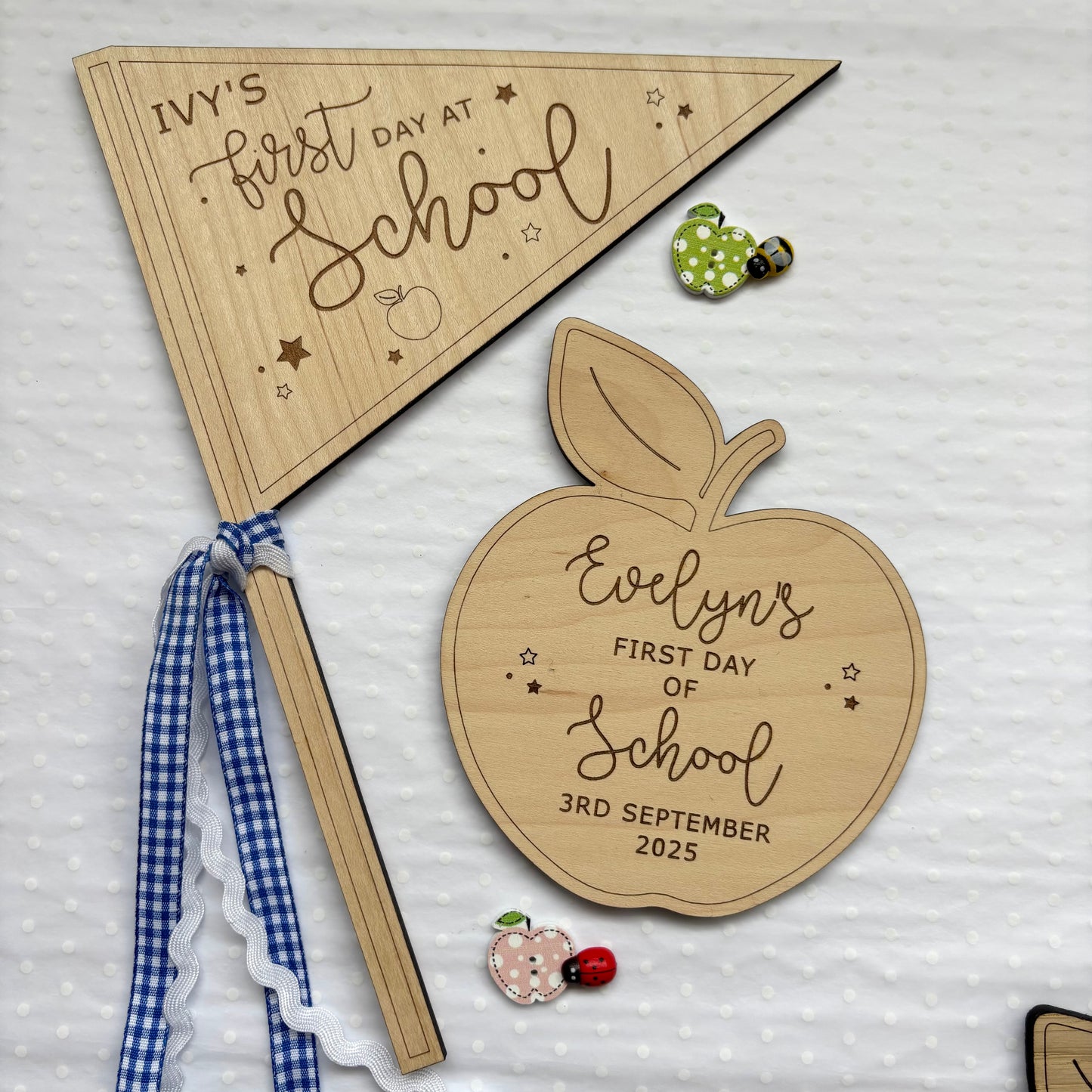 First Day of School Personalised Apple Plaque