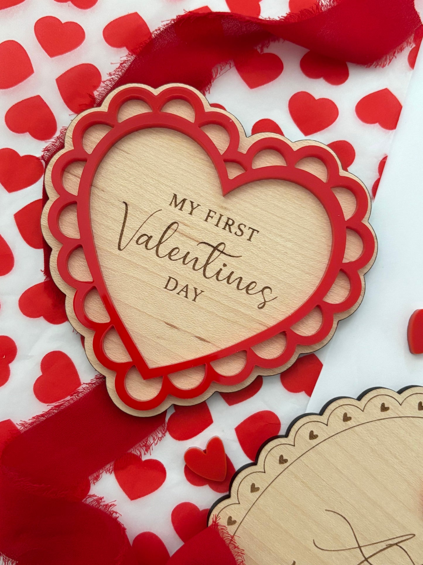 First Valentine’s Day Heart Plaque