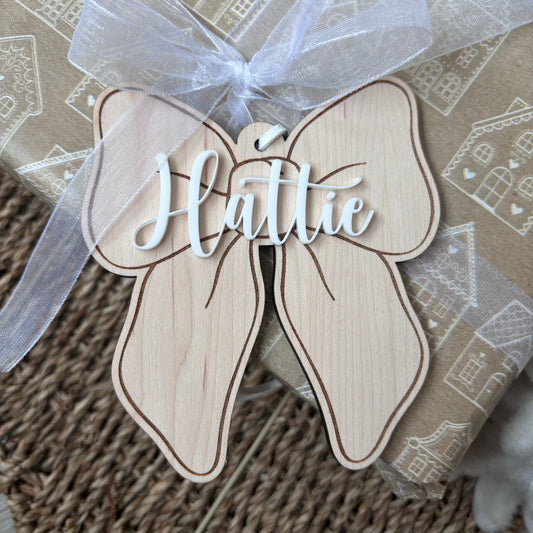 Personalised Bow Bauble