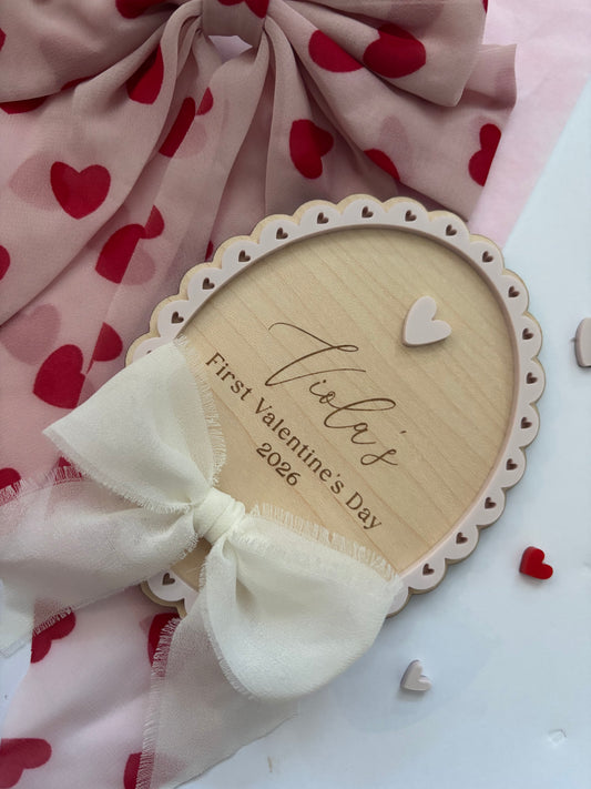 First Valentine’s Day Personalised Plaque
