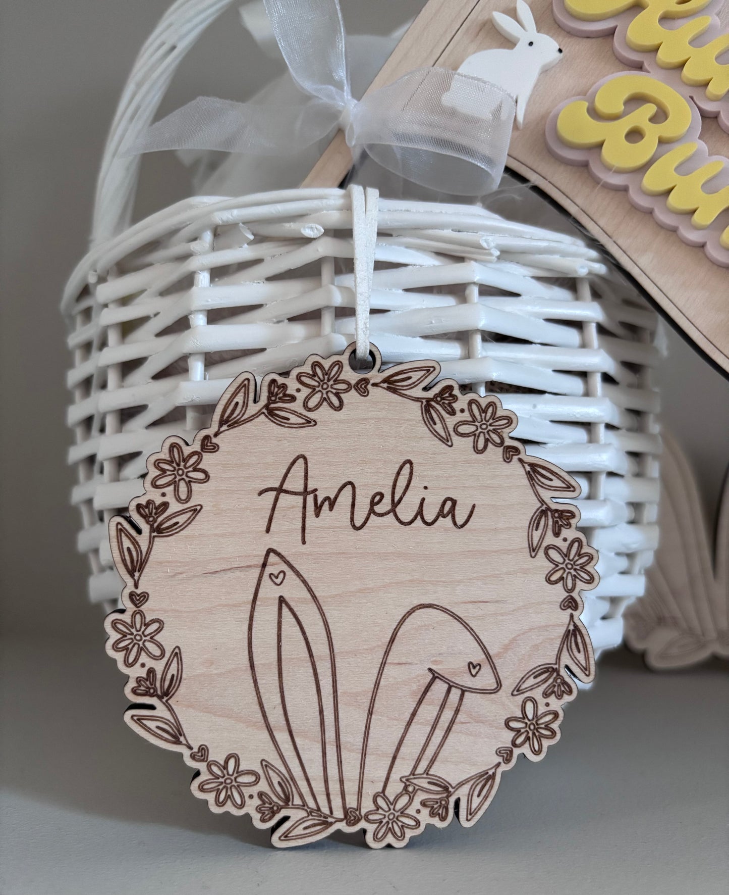 Personalised Easter Wreath Tag