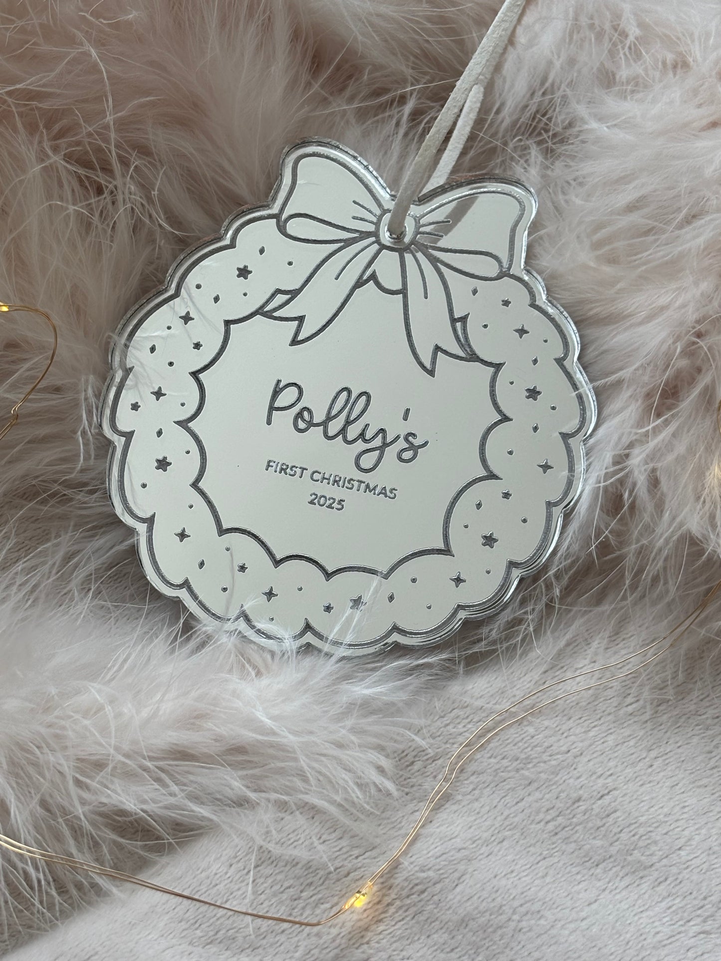 Personalised Christmas Wreath Bauble