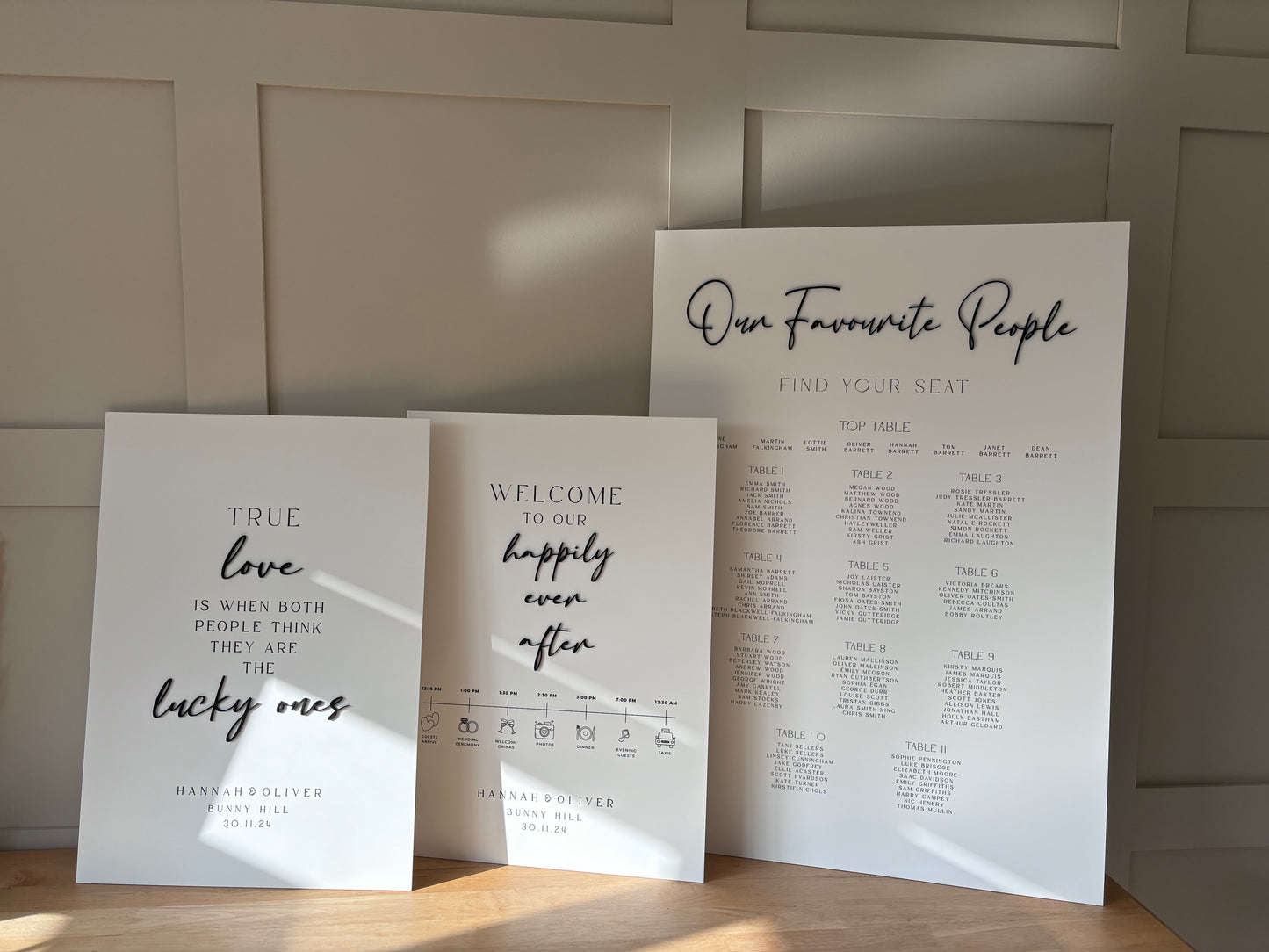 Monochrome Wedding Signage