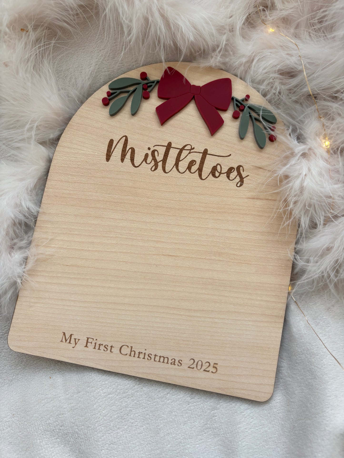 Mistletoes Footprint Plaque