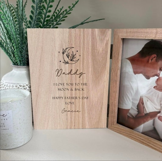 Personalised Father’s Day Frame - Moon