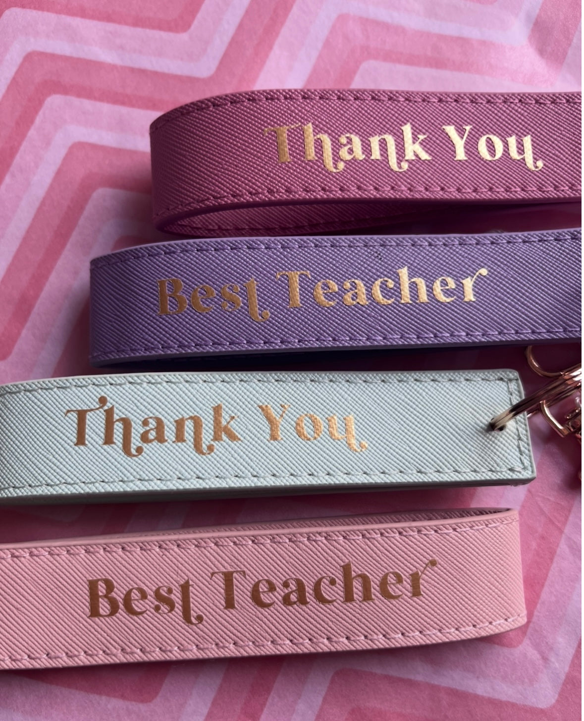 Personalised Teacher Luxury Keyring Wristlet