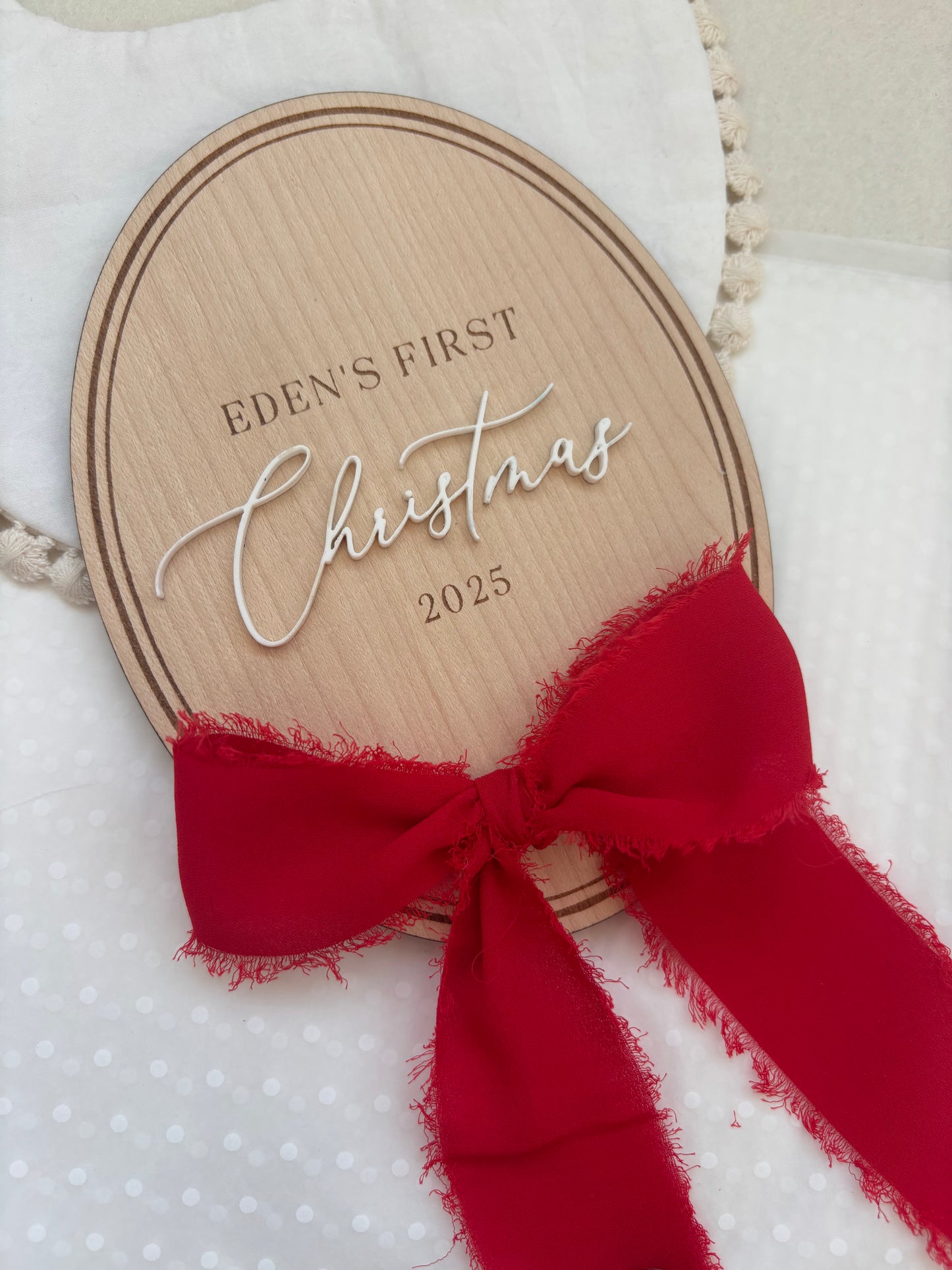 My First Christmas Personalised Plaque - Oval