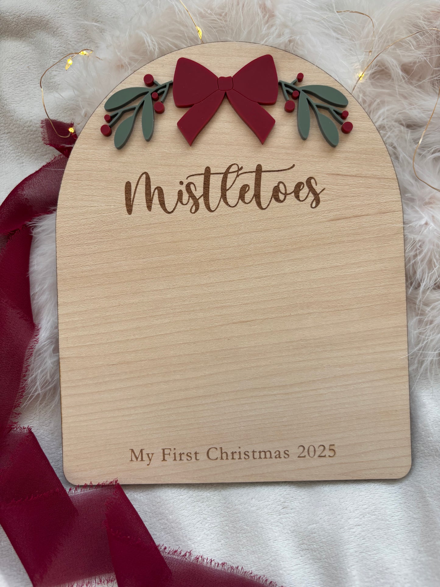 Mistletoes Footprint Plaque