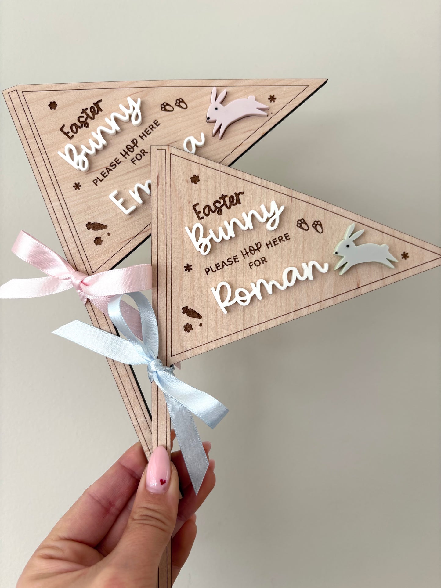 Easter Bunny Please Stop Here Mini Flag