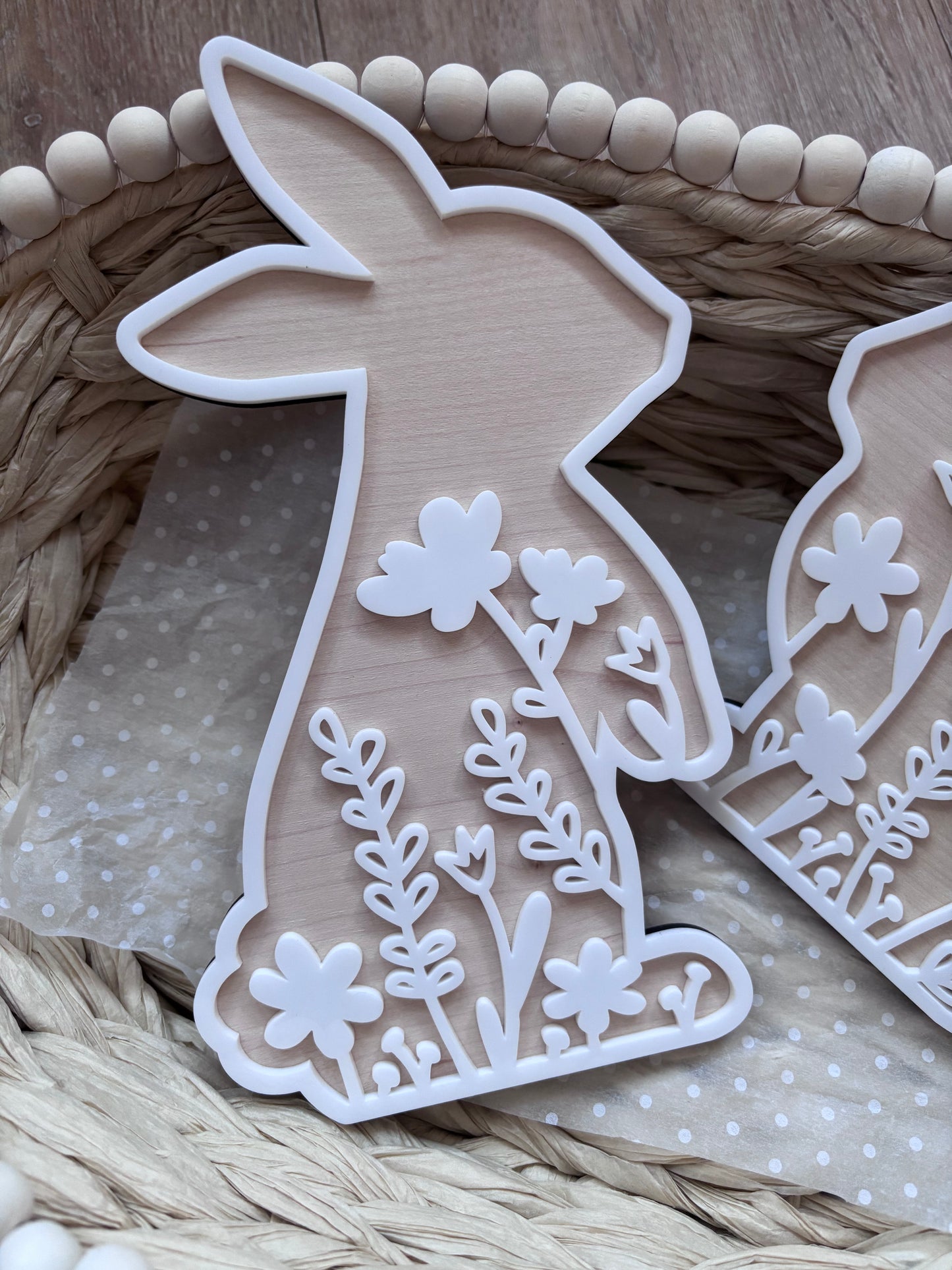 Floral Bunny Wall Decor
