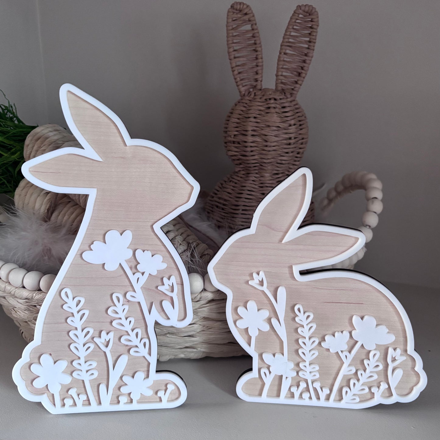 Floral Bunny Wall Decor