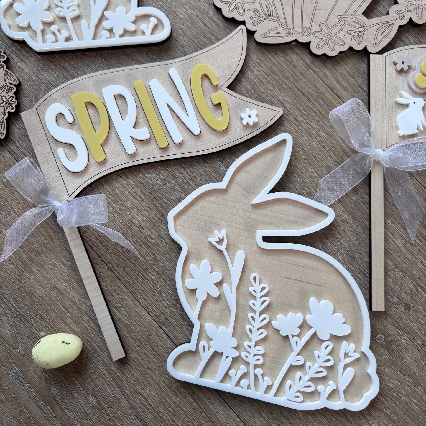 Spring Wooden Flag