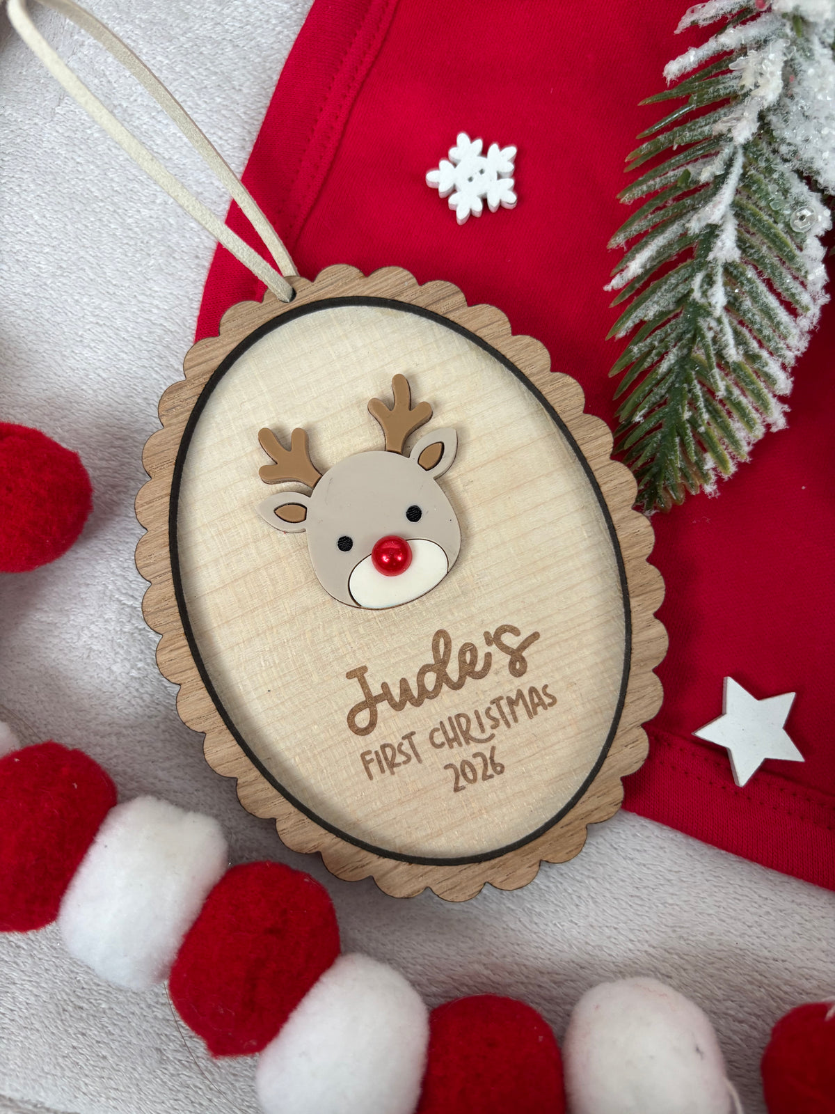 Baby’s First Christmas Rudolf Bauble
