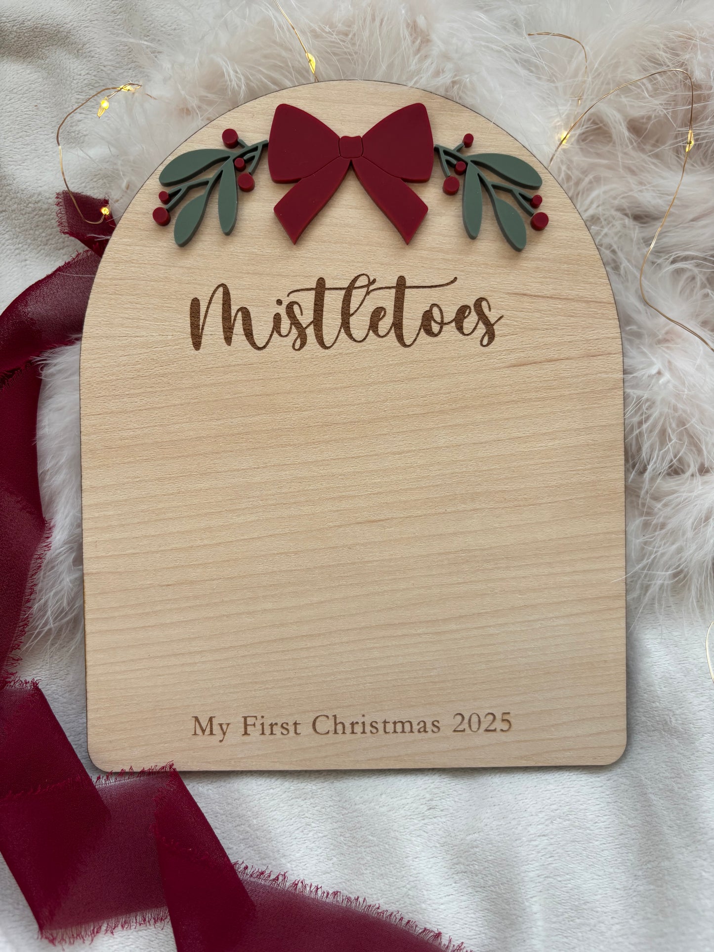 Mistletoes Footprint Plaque