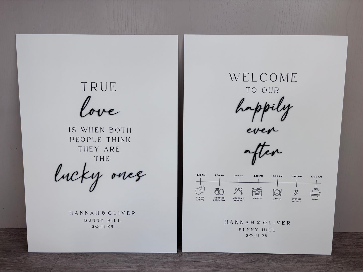 Monochrome Wedding Signage