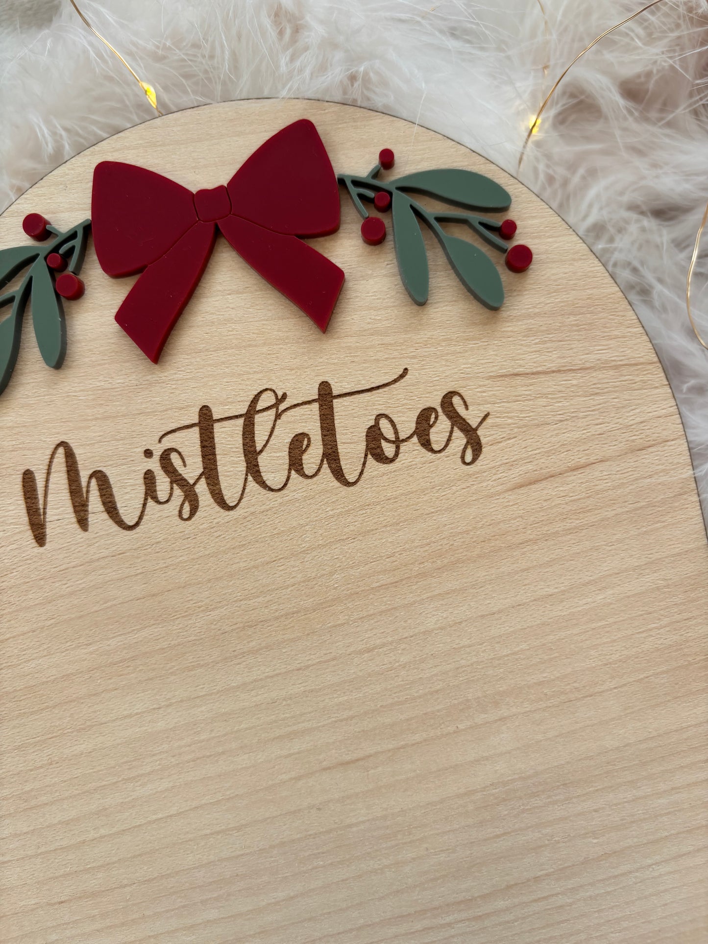 Mistletoes Footprint Plaque
