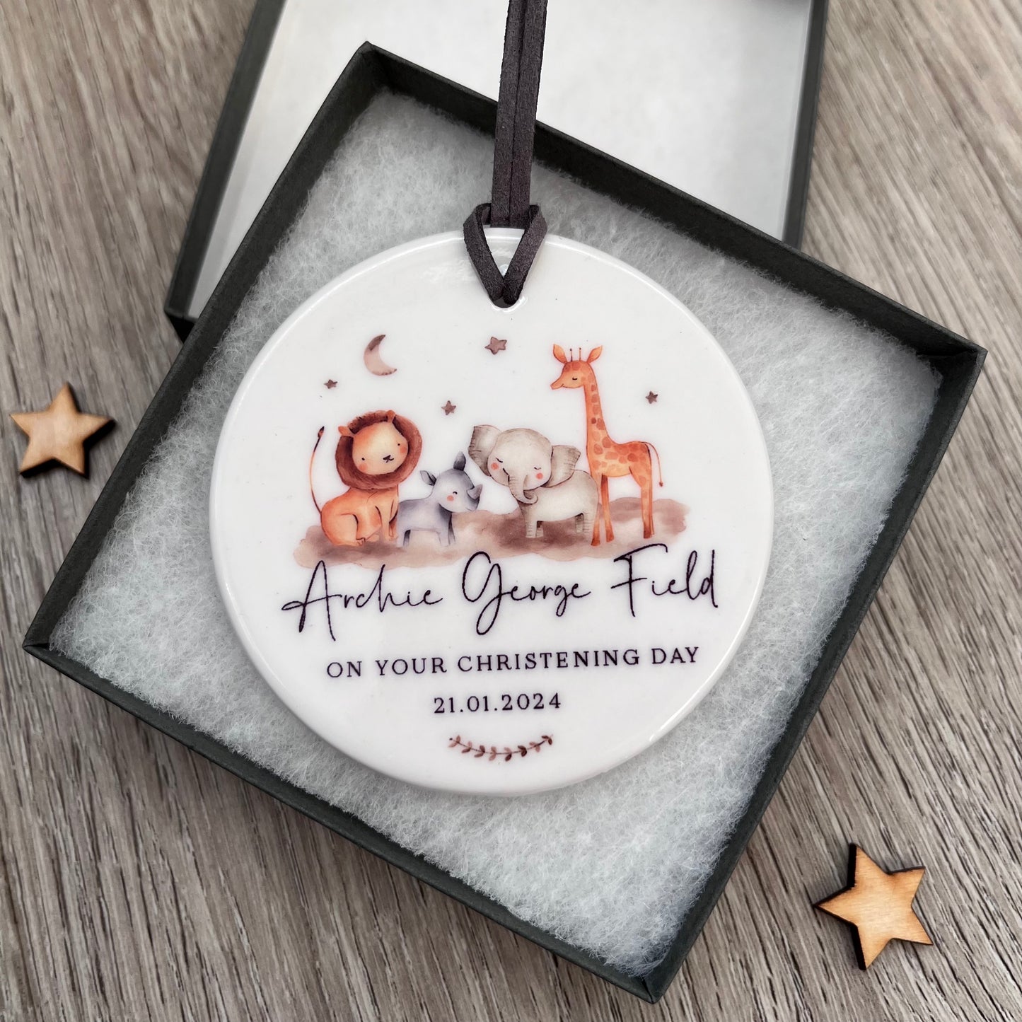 Personalised Christening/Baptism Bauble Gift