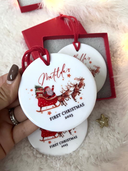 First Christmas Ceramic Keepsake Bauble