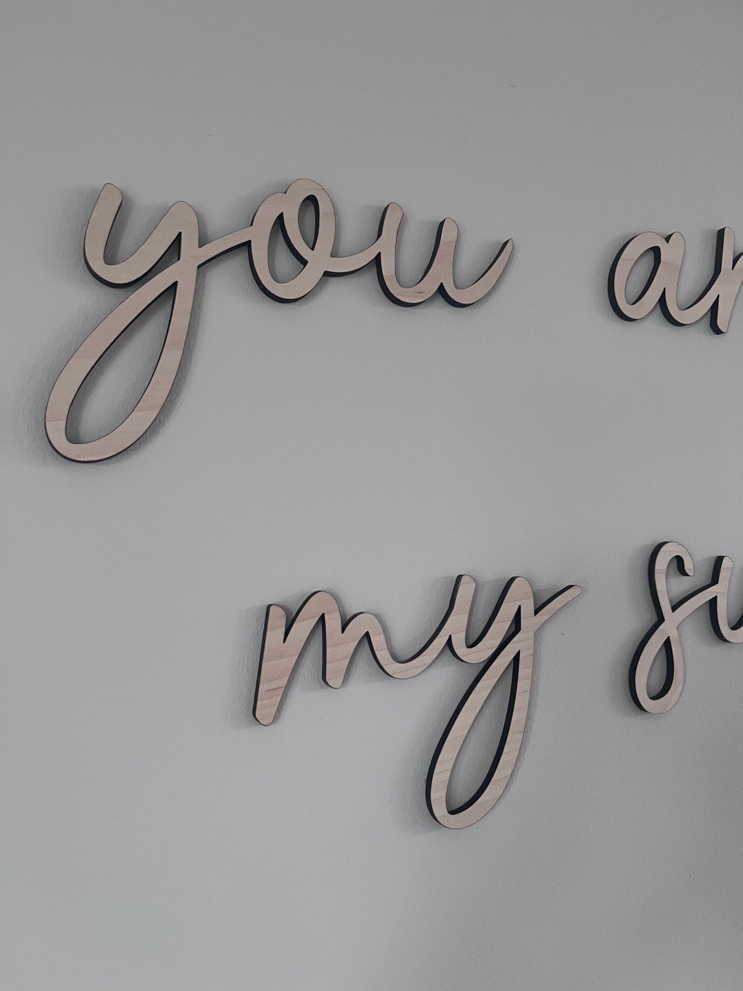 You are my Sunshine - Wooden Wall Word