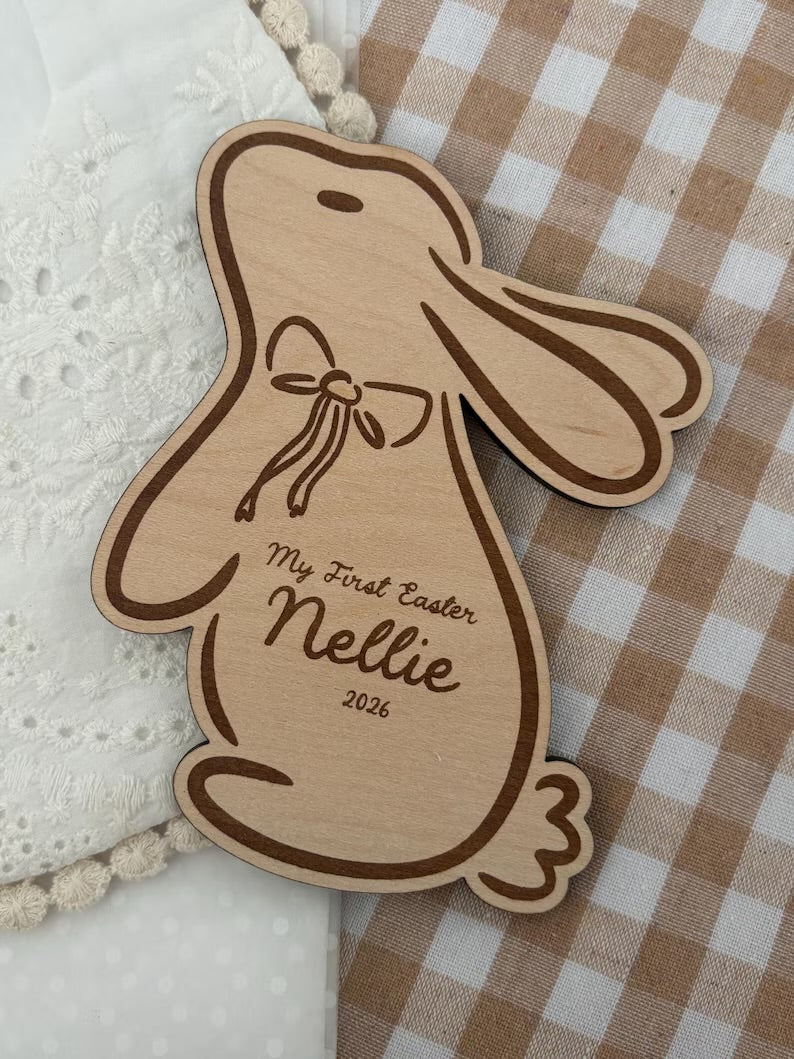 My First Easter Wooden Bunny Plaque