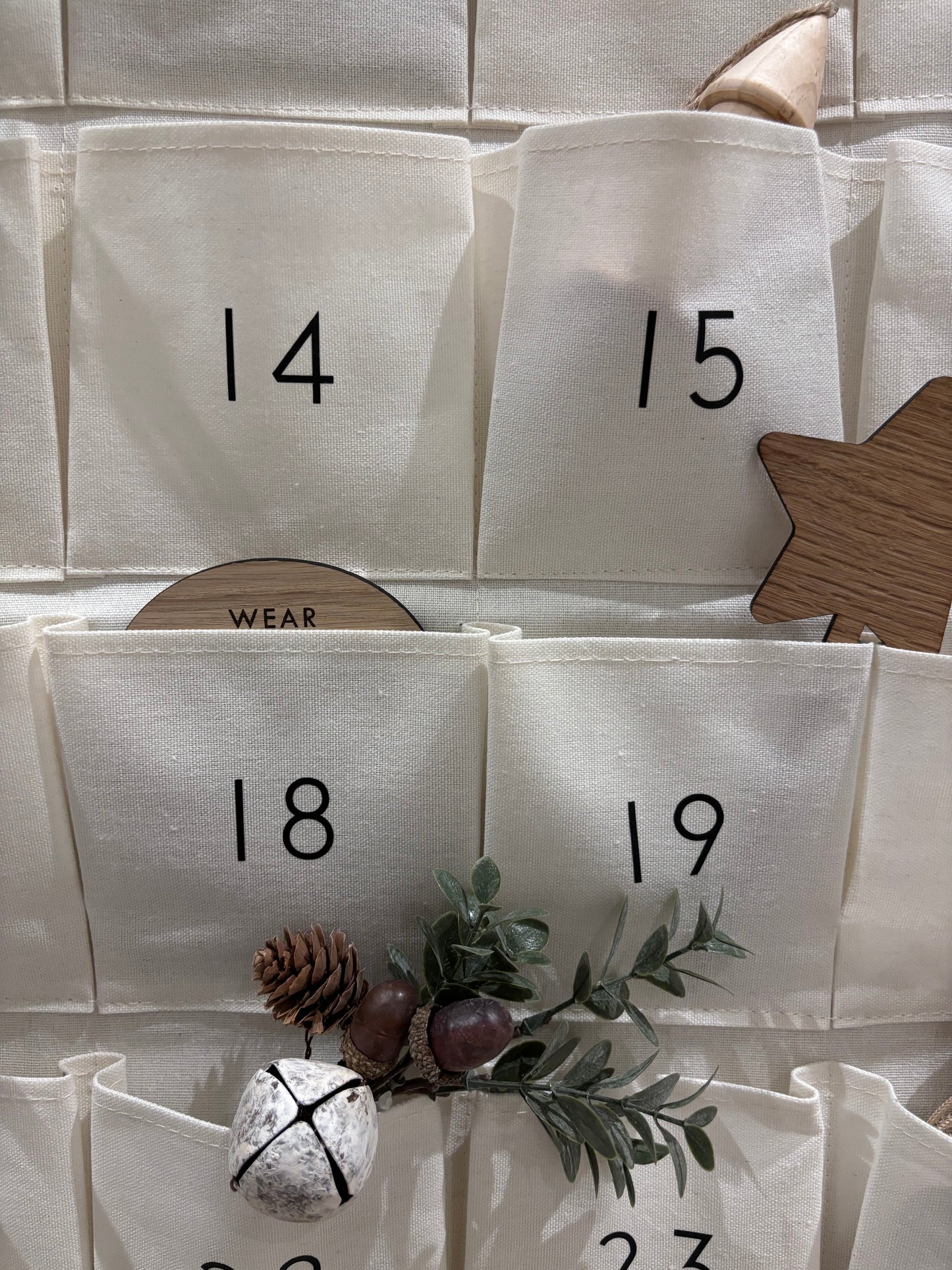 Personalised Fabric Advent Calendar - 24 Pockets