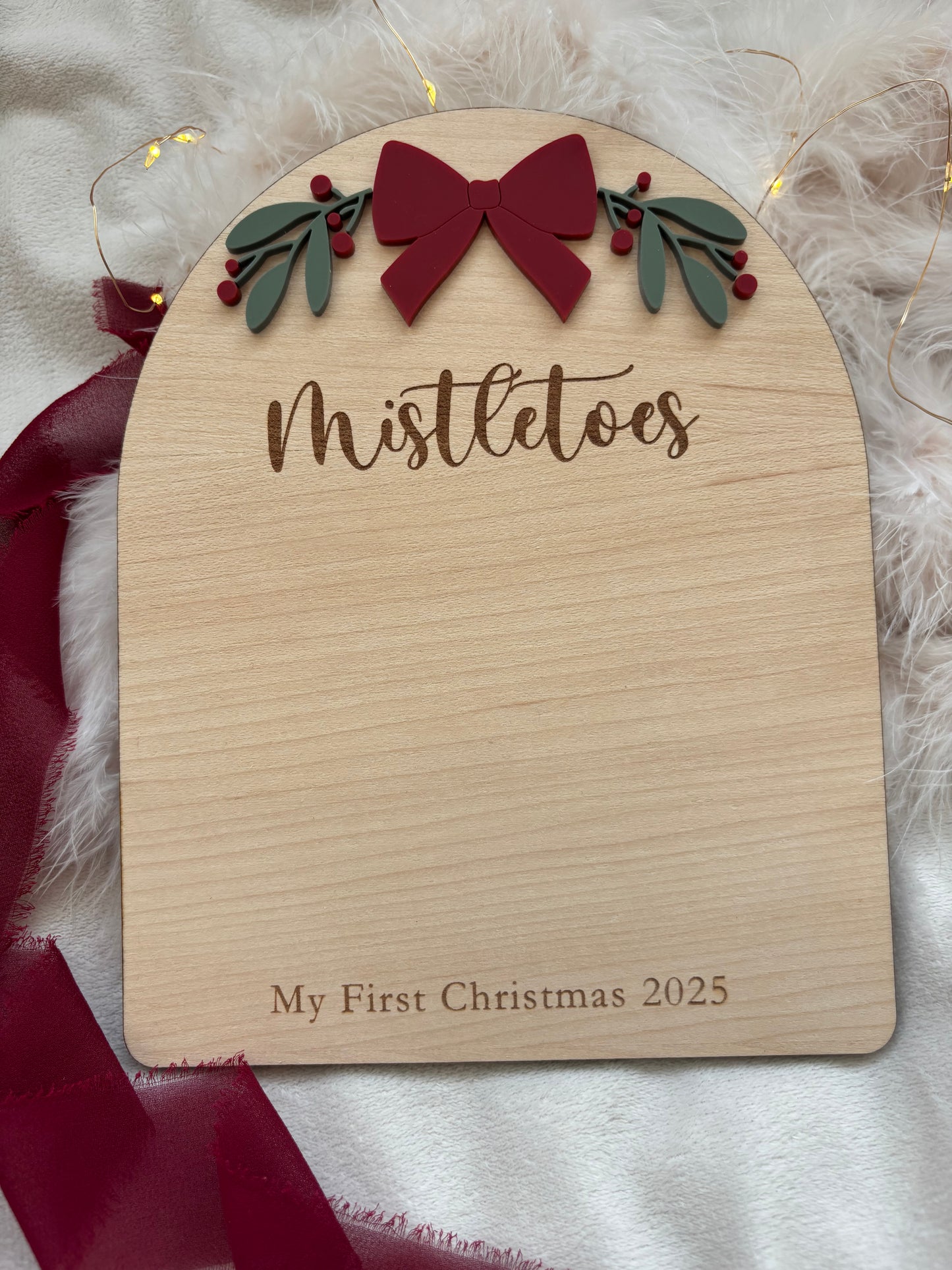 Mistletoes Footprint Plaque