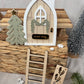 Personalised Magic Elf Door Christmas Shelf Sitter